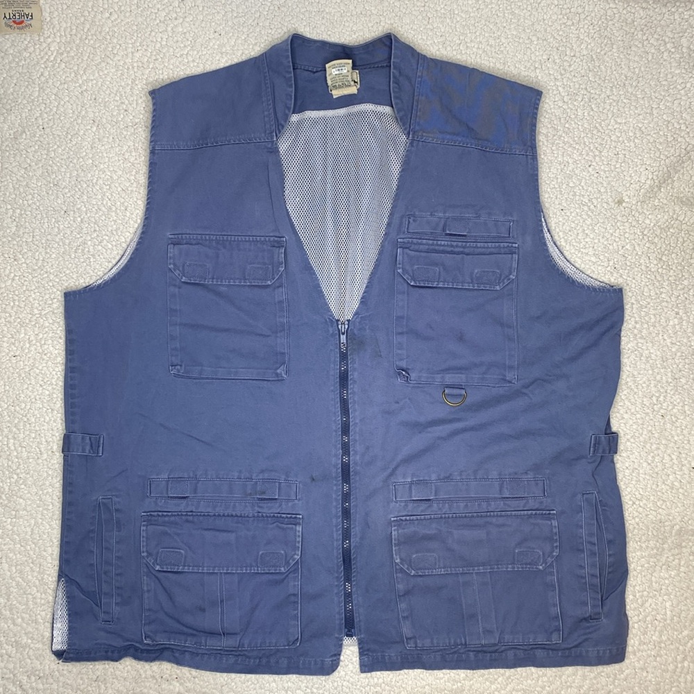 Vintage All Terrain Outfitters Blue Technical Vest: Size XXL